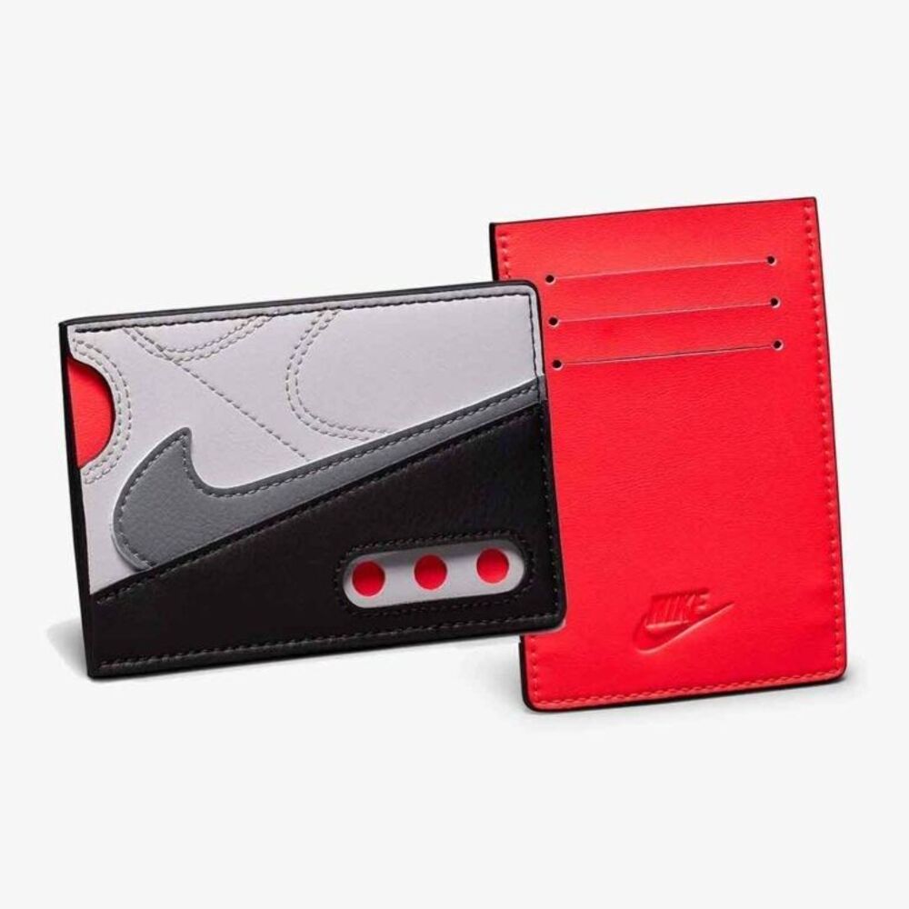 Nike Air Max 90 Card Wallet Grey White Infared Icon 5 Slot Swoosh Nintendo NES